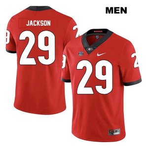 Men's Georgia Bulldogs NCAA #29 Darius Jackson Nike Stitched Red Legend Authentic College Football Jersey JUQ1754WD